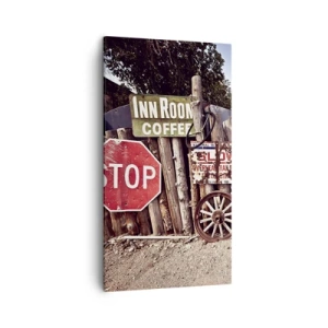 Lærredstryk - Billede på lærred - Og tiden er stoppet - 45x80 cm