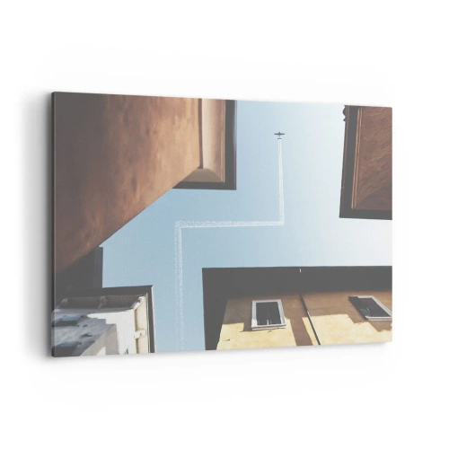 Lærredstryk - Billede på lærred - Over den urbane labyrint - 120x80 cm