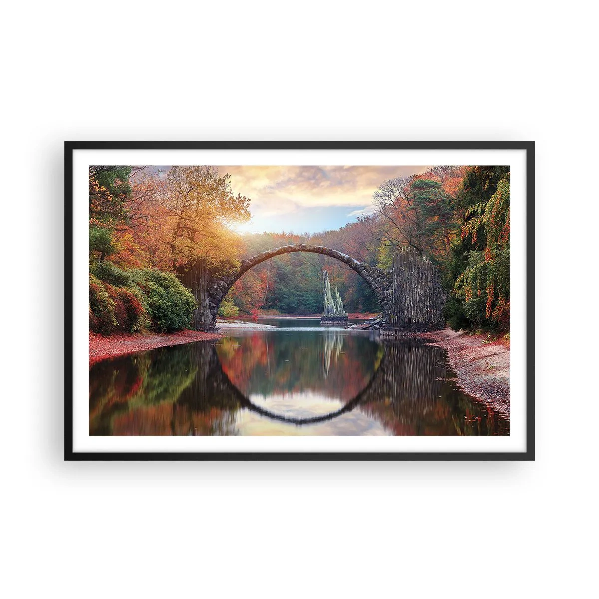 Plakat i sort ramme - På den anden side af spejlet - 91x61 cm