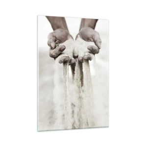 Billede på glas - Med disse hænder... - 80x120 cm