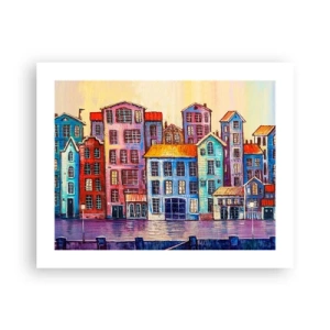 Plakat - En by som et eventyr - 50x40 cm