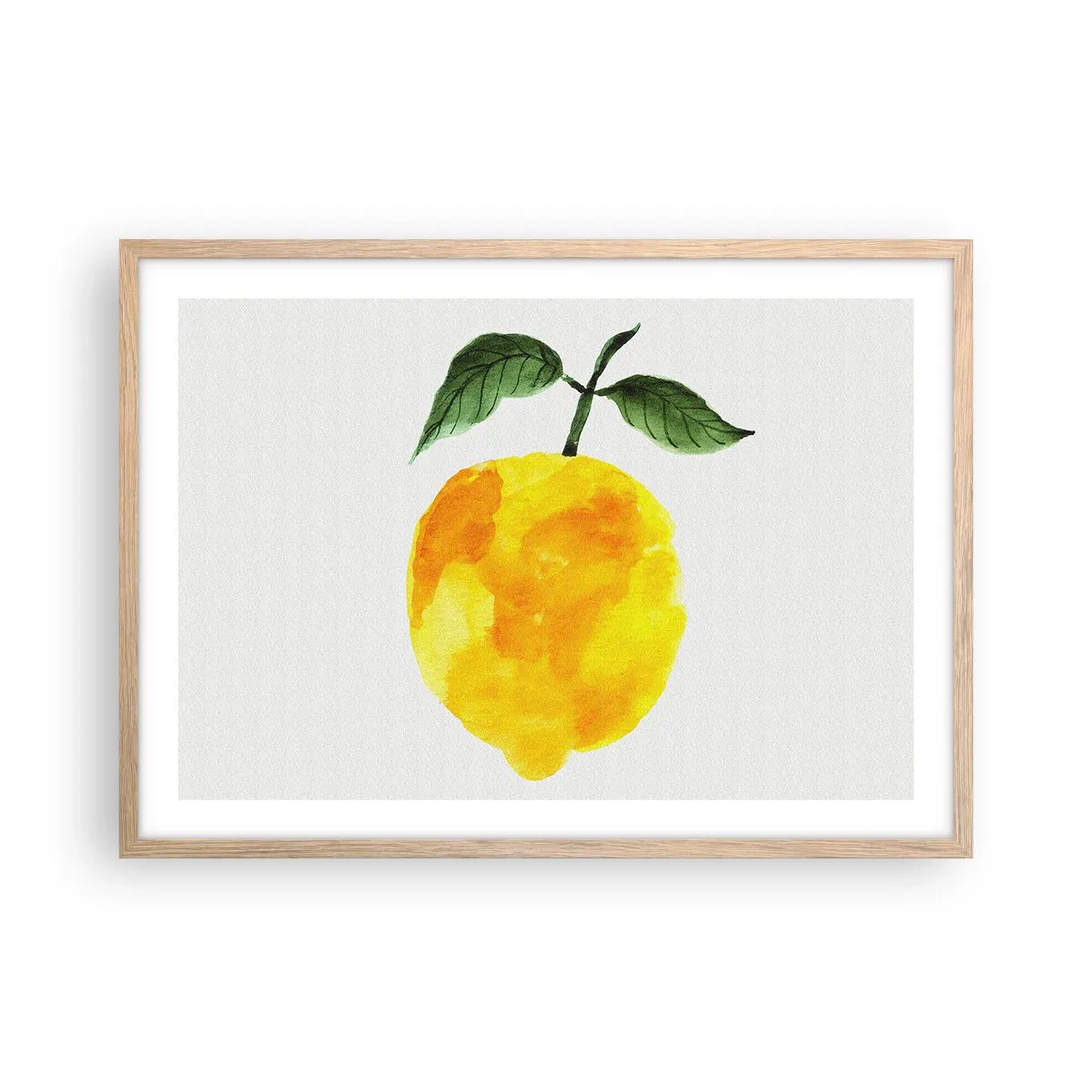 Plakat i ramme af lyst egetræ - Hvordan man kender smagen af solen - 70x50 cm