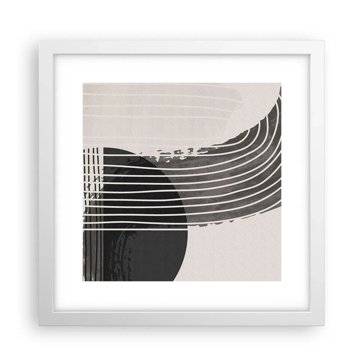 Plakat i hvid ramme - Derhen og tilbage - 30x30 cm