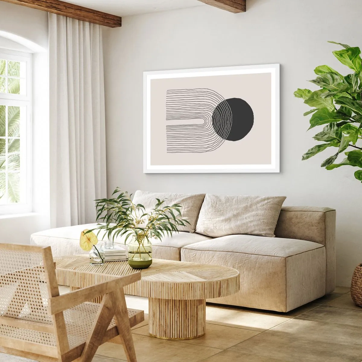 Plakat i hvid ramme - Rystende og selvsikker - 70x50 cm