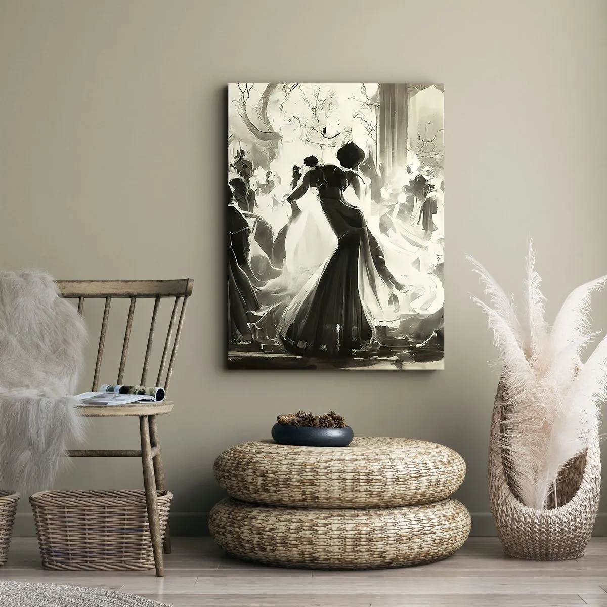 Lærredstryk - Billede på lærred - Den store maskerade - 45x80 cm