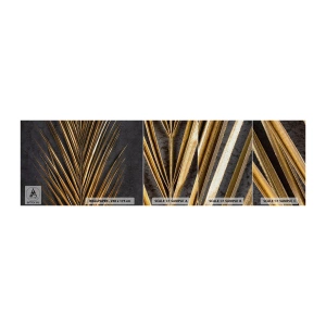 Prøve Fototapet Premium Canvas - Tropernes guld - Palmeblad, Stykke, Abstraktion - 100x30 cm