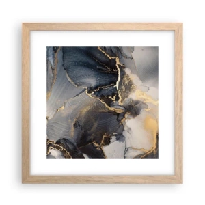 Plakat i ramme af lyst egetræ - Livet af sten - 30x30 cm