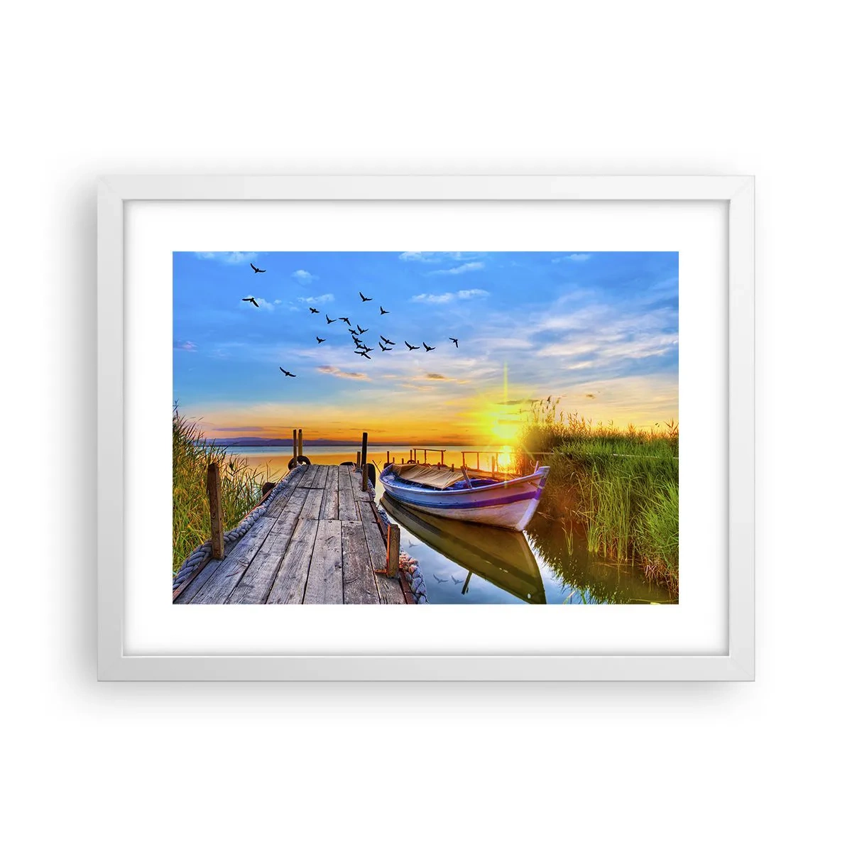 Plakat i hvid ramme - Farvel, indtil i morgen - 40x30 cm