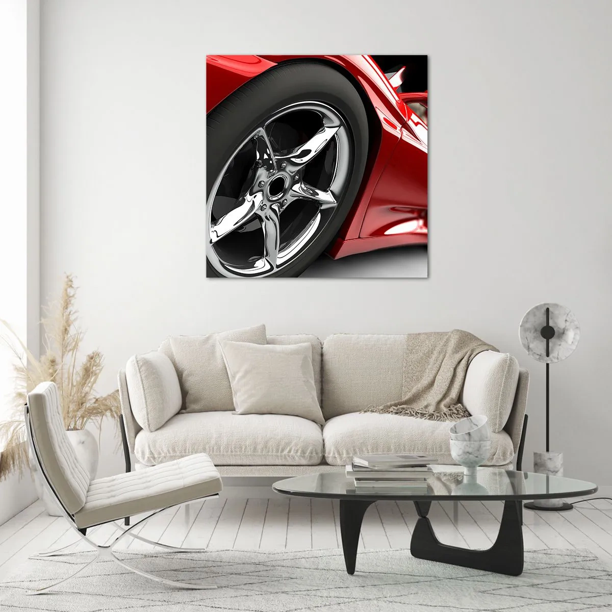 Billede på glas - Lavet til fart - 30x30 cm