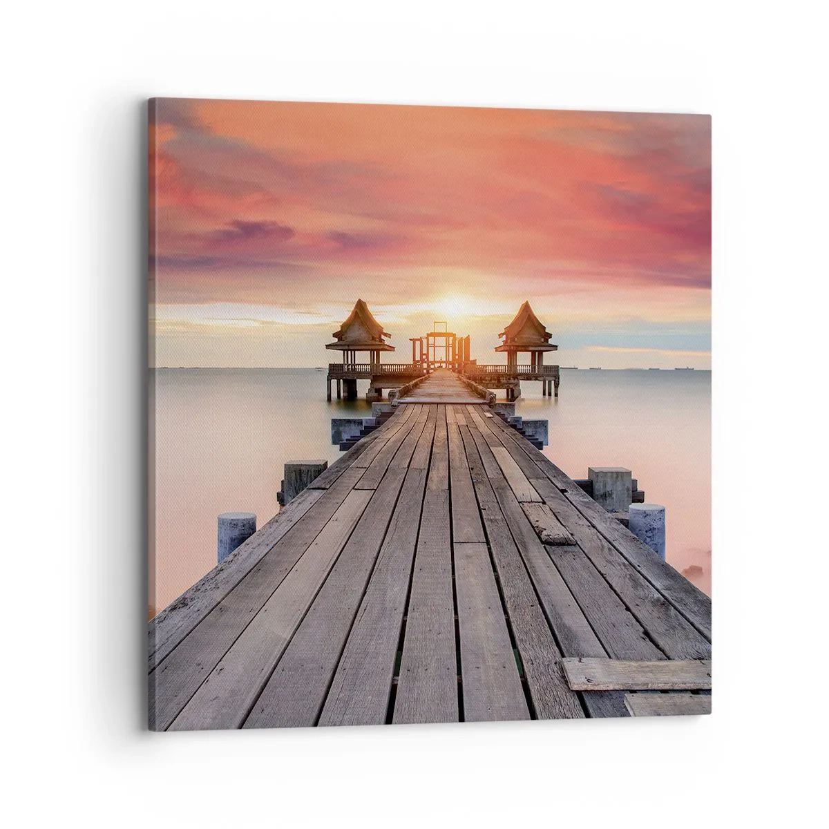 Lærredstryk - Billede på lærred - Fra vest til øst - 70x70 cm