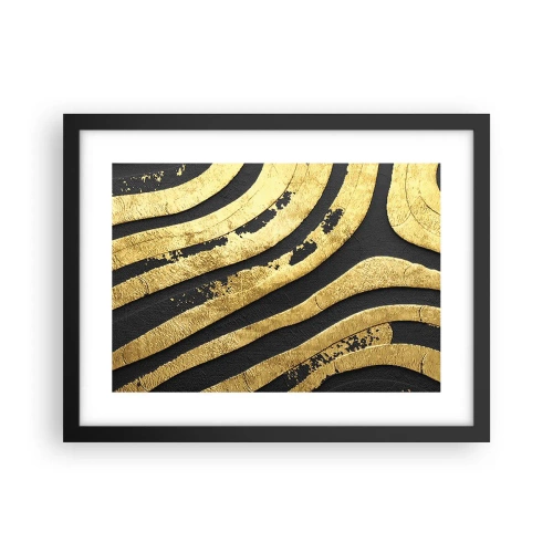 Plakat i sort ramme - Alt flyder - 40x30 cm