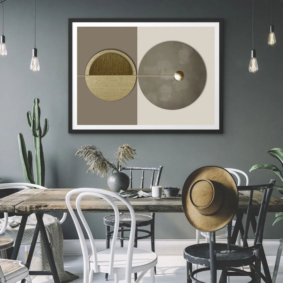 Plakat i sort ramme - Perfekt balance - 100x70 cm