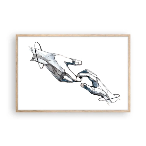 Plakat i ramme af lyst egetræ - En god gestus - 91x61 cm