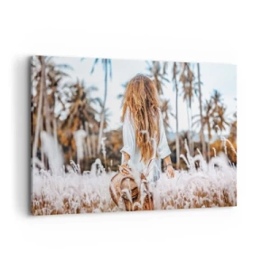 Lærredstryk - Billede på lærred - Født af græsdun - 120x80 cm