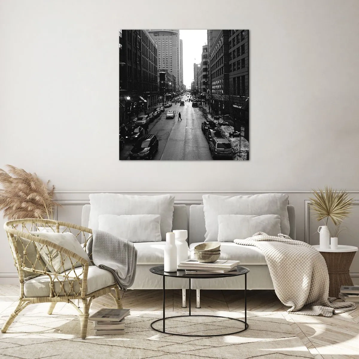 Billede på glas - Endnu en dag som hver dag - 40x40 cm