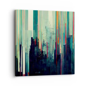 Lærredstryk - Billede på lærred - Futuristisk by - 30x30 cm