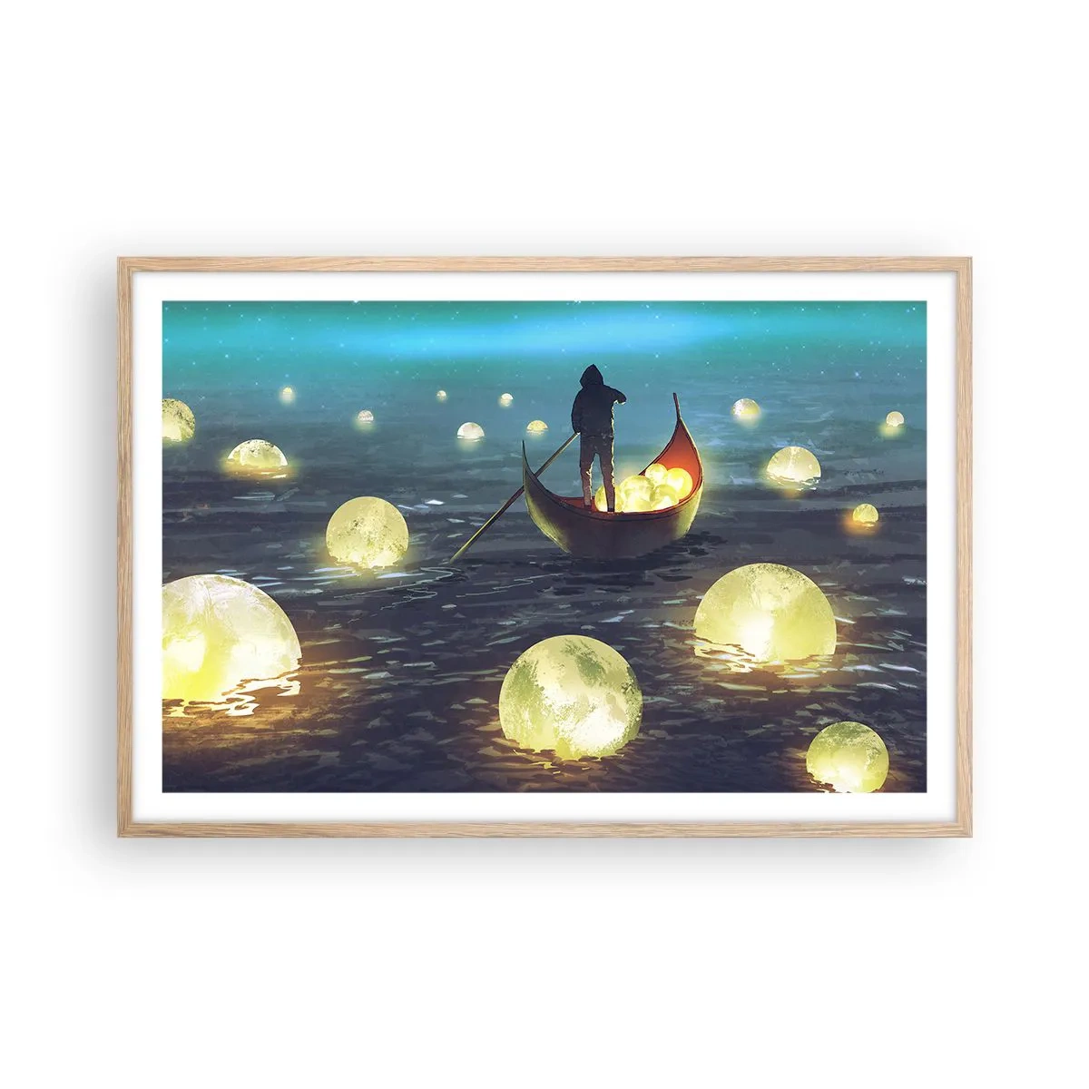 Plakat i ramme af lyst egetræ - Ting, som filosoffer aldrig har drømt om - 91x61 cm