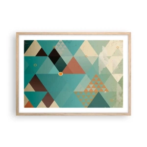 Plakat i ramme af lyst egetræ - Enhed af mangfoldighed, mangfoldighed af enhed - 70x50 cm