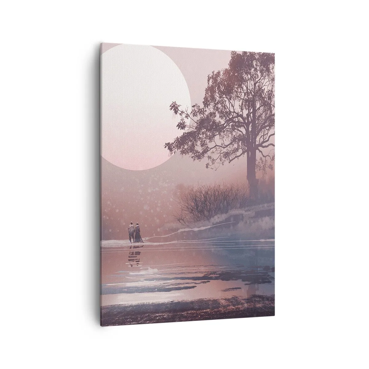 Lærredstryk - Billede på lærred - Natlige mærkværdigheder - 70x100 cm