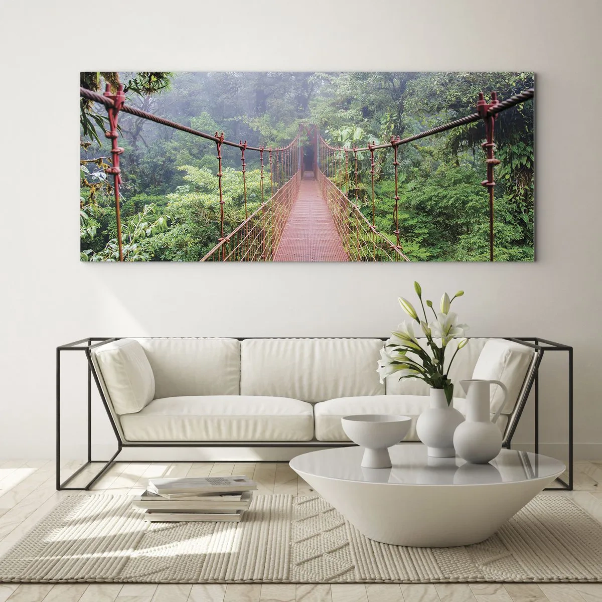 Billede på glas - Ophængt over kronerne - 100x40 cm