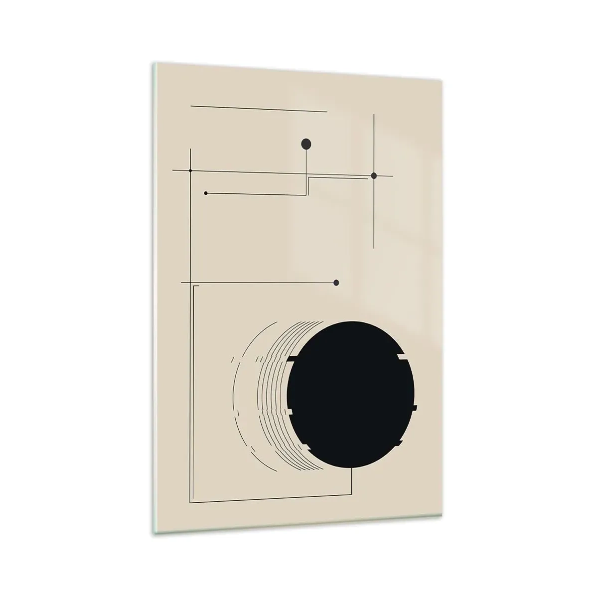Billede på glas - Fjedrende og dynamisk komposition - 80x120 cm