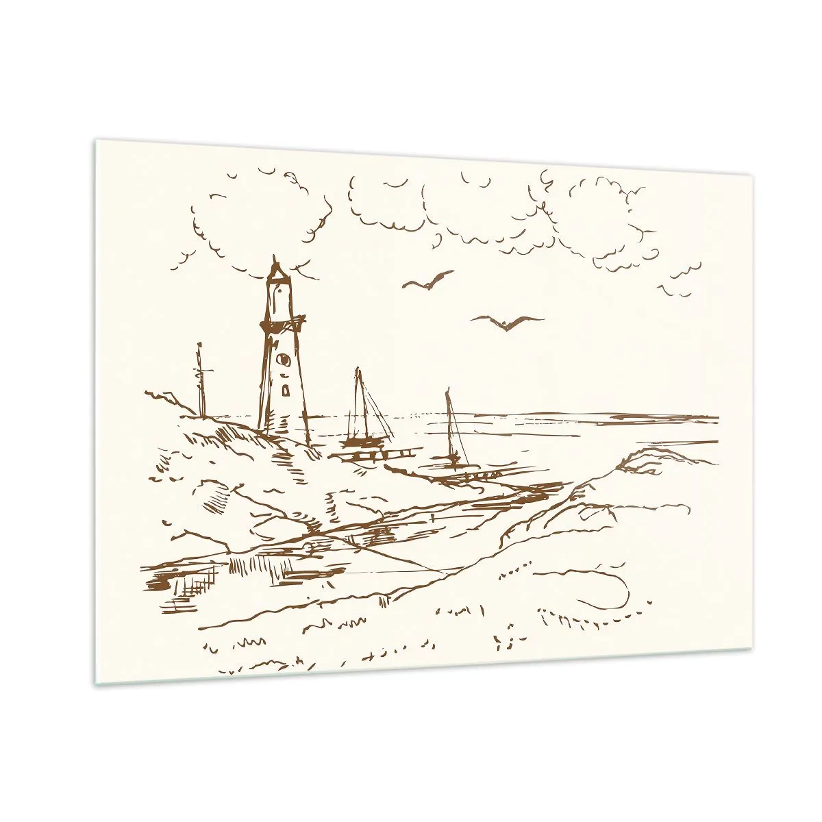 Billede på glas - Oversigt over sommerminder - 100x70 cm