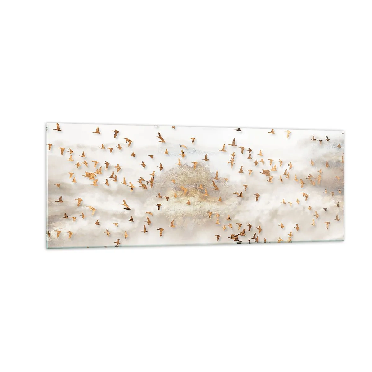 Billede på glas - Det er på tide... - 140x50 cm