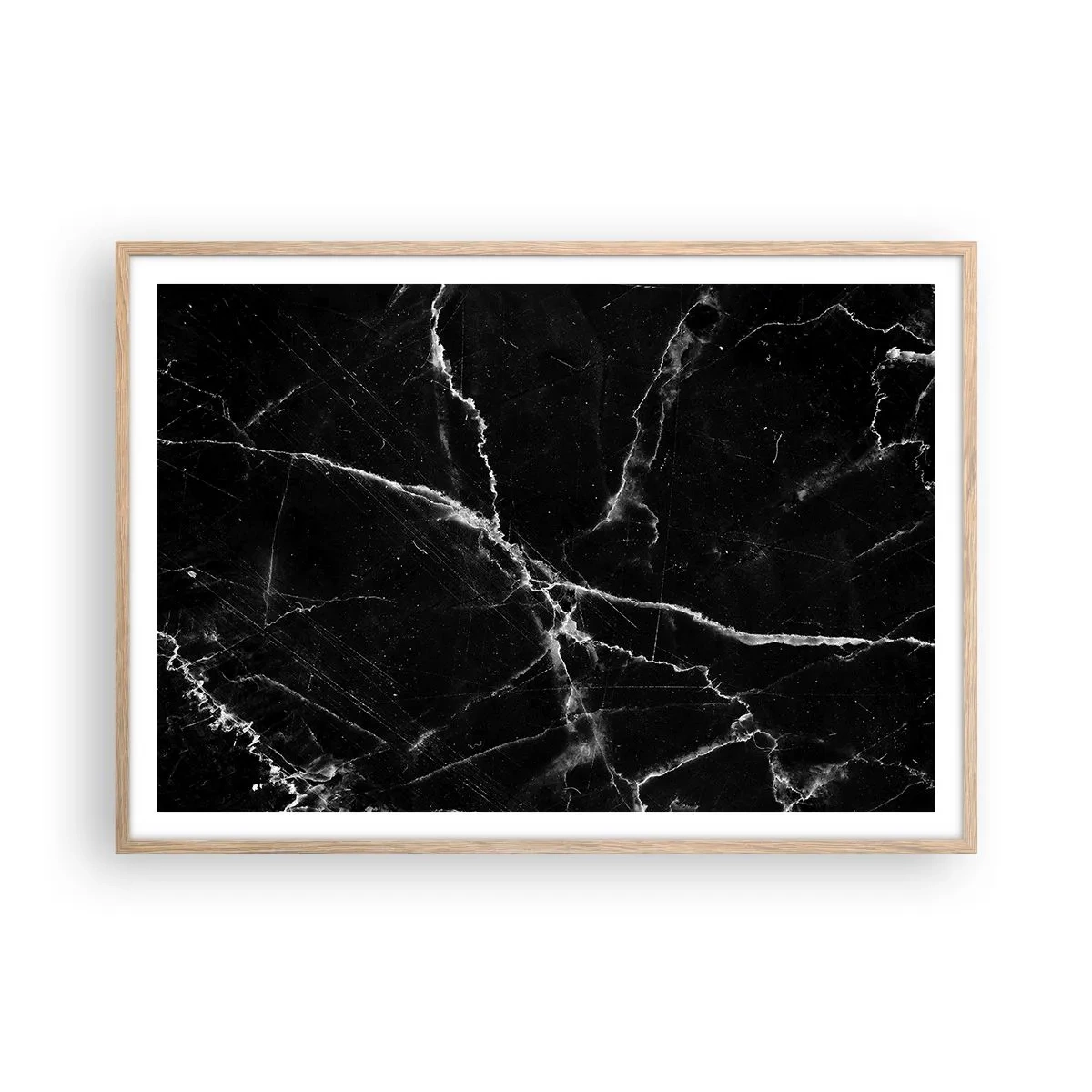 Plakat i ramme af lyst egetræ - Stenens hemmelige liv - 100x70 cm