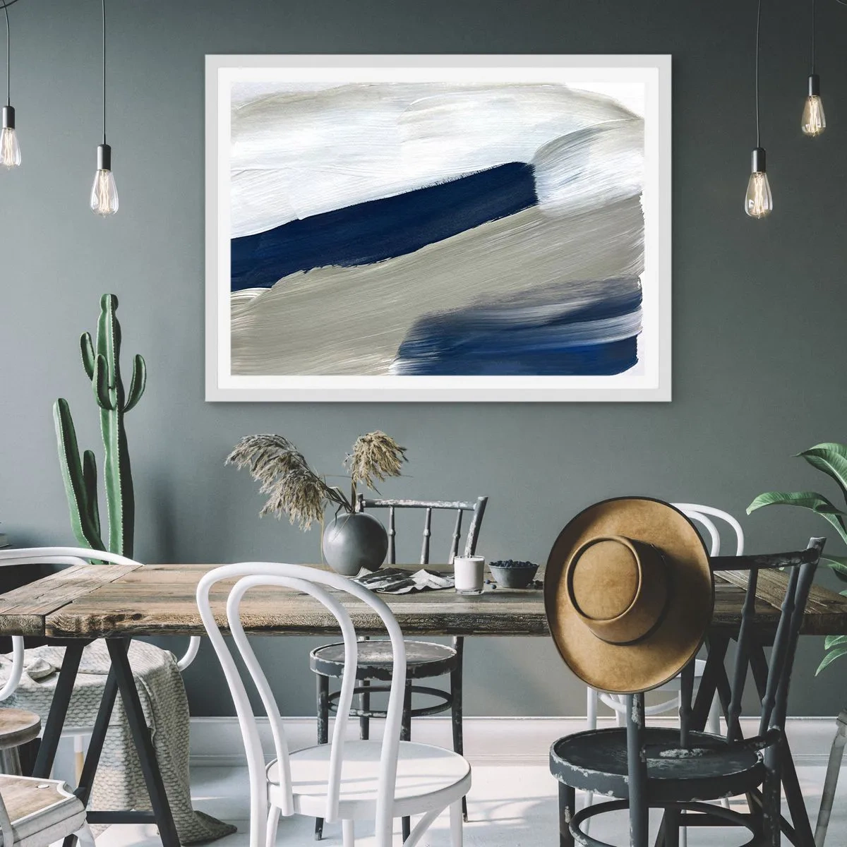 Plakat i hvid ramme - Møde med det hvide - 40x30 cm