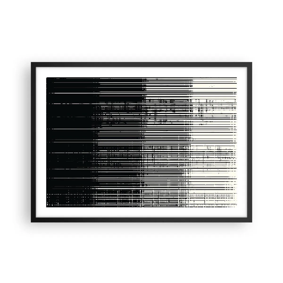 Plakat i sort ramme - Bølger og vibrationer - 70x50 cm