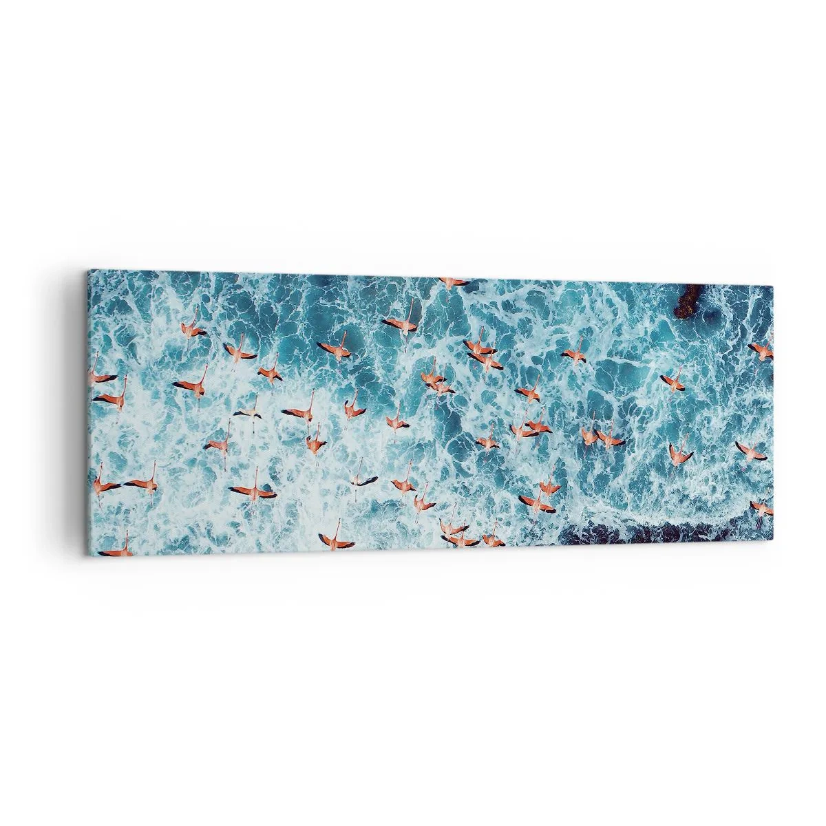 Lærredstryk - Billede på lærred - Parade ved havet - 140x50 cm