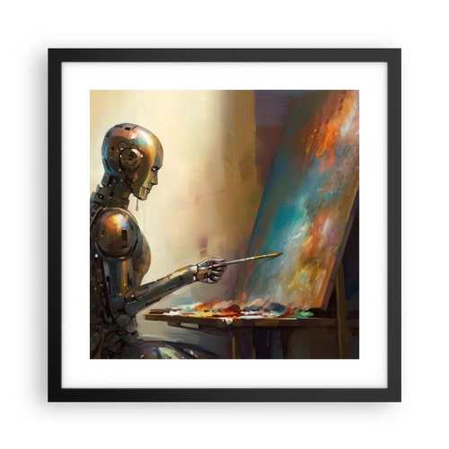Plakat i sort ramme - Fremtidens kunst - 40x40 cm
