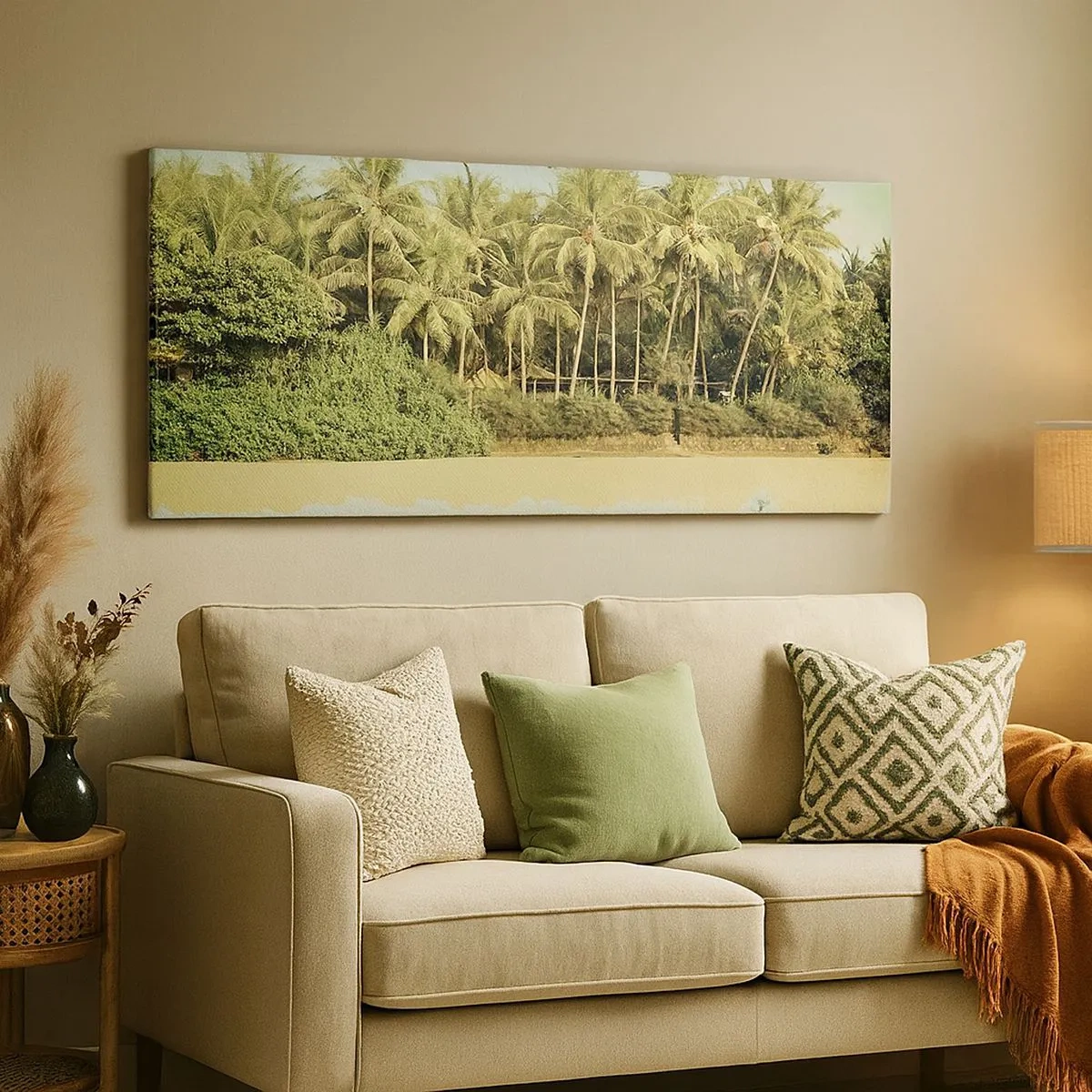 Lærredstryk - Billede på lærred - Hvad med her? - 100x40 cm