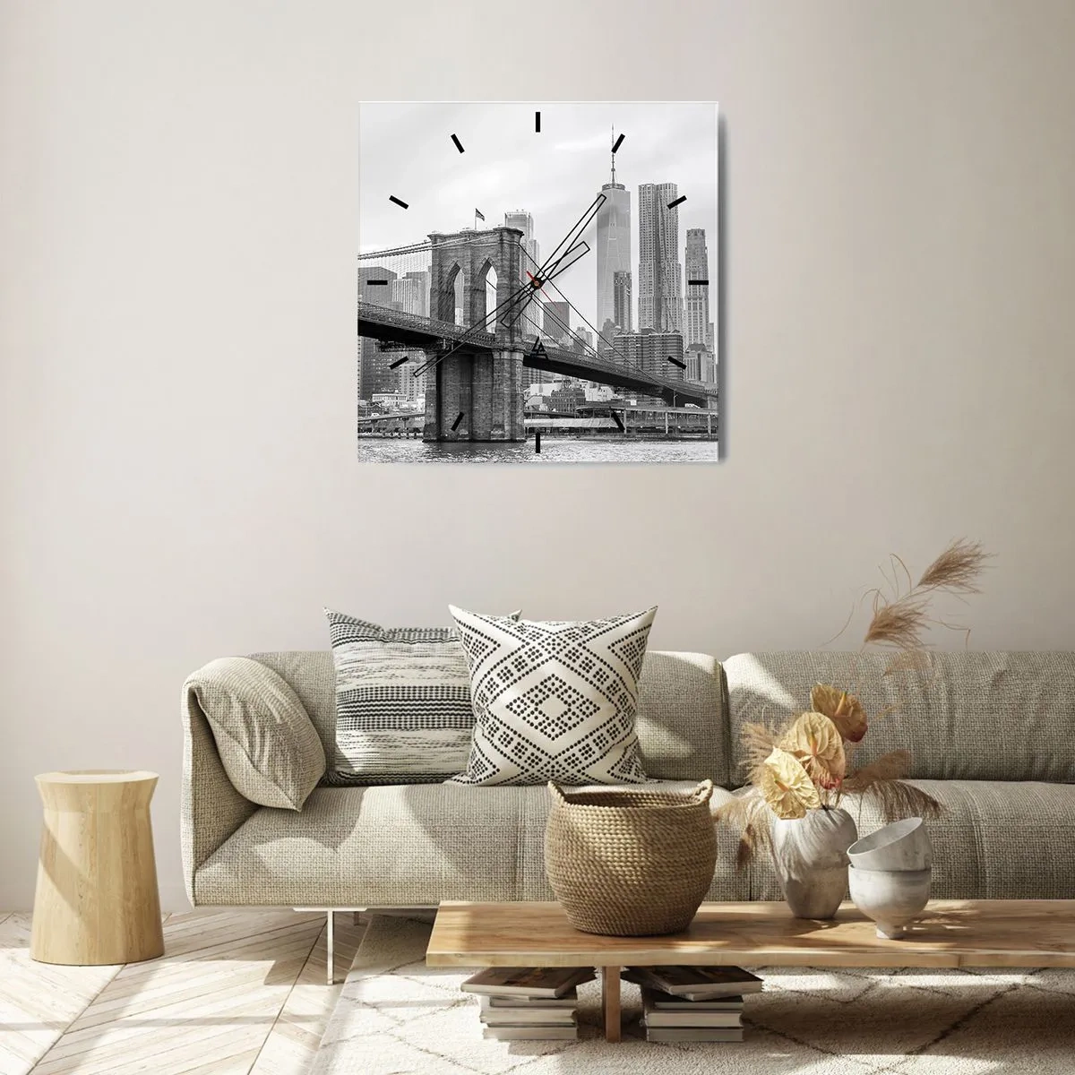 Vægur, Uret - New York stemning - 30x30 cm