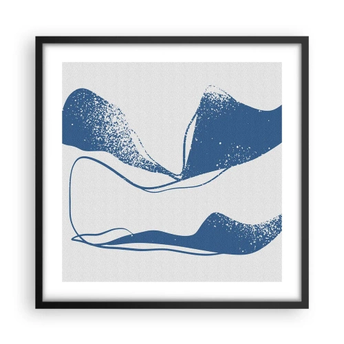 Plakat i sort ramme - Bevinget abstraktion - 50x50 cm