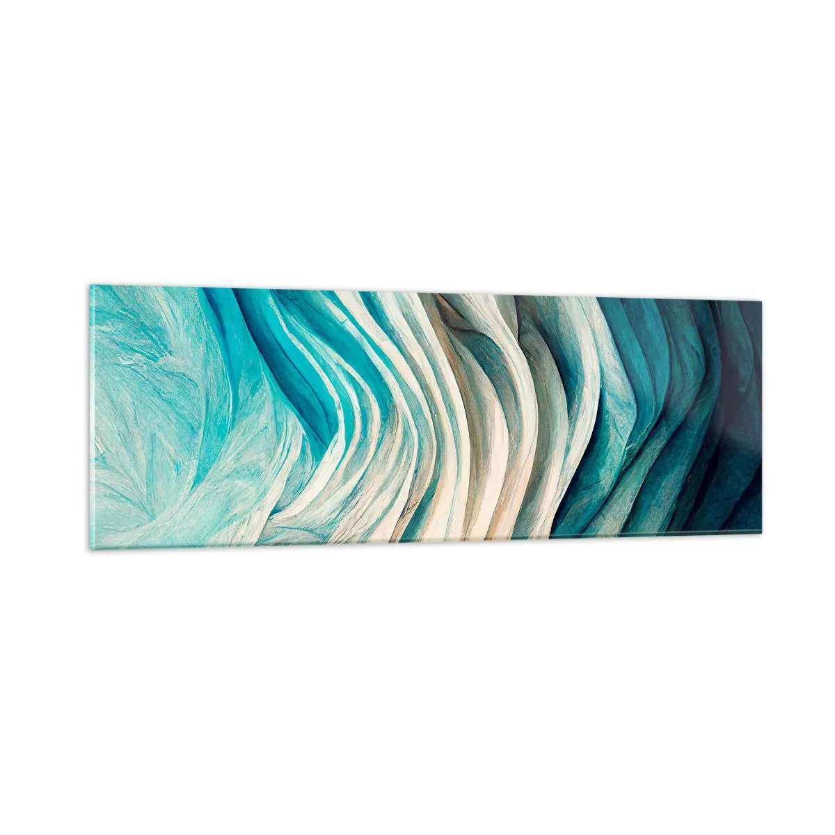 Billede på glas - Blå umættelighed - 90x30 cm