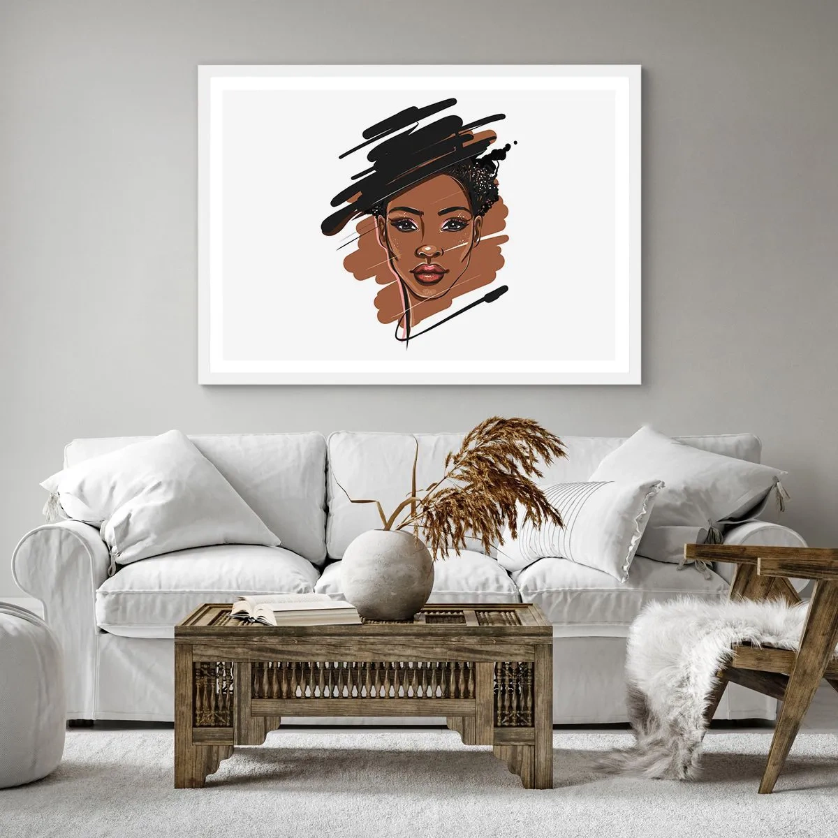 Plakat i hvid ramme - Sød som chokolade - 50x50 cm