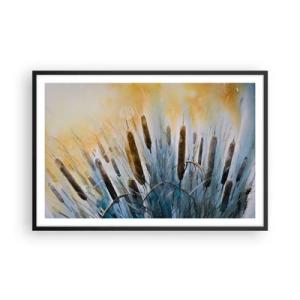 Plakat i sort ramme - Vandets kulde, solens varme - 91x61 cm