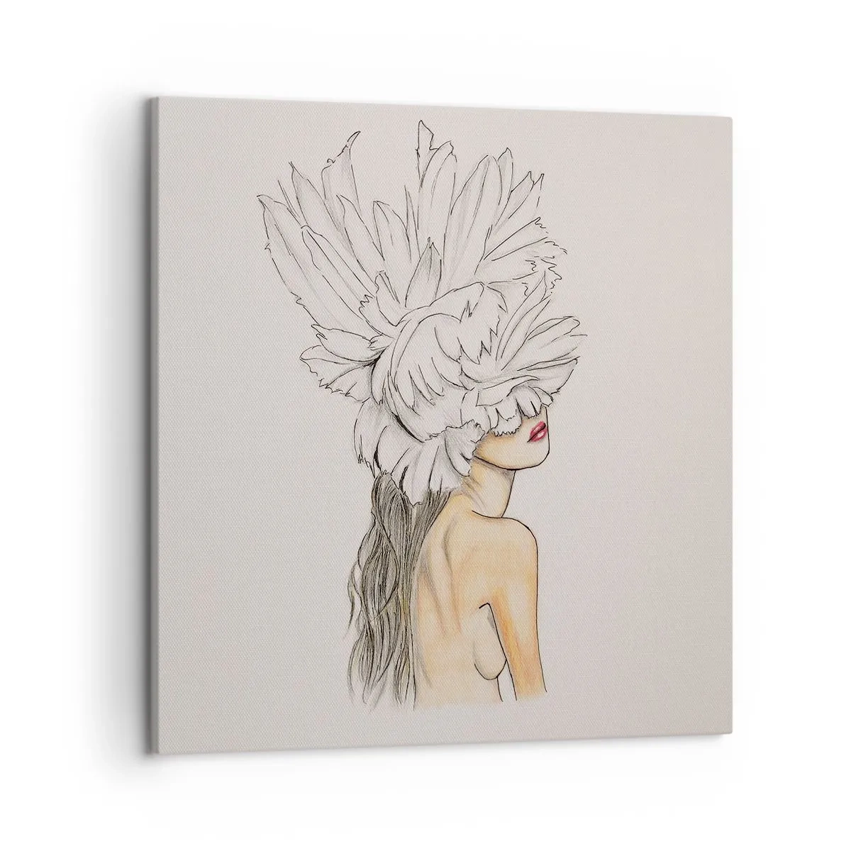 Lærredstryk - Billede på lærred - Skønhed kronet - 50x50 cm