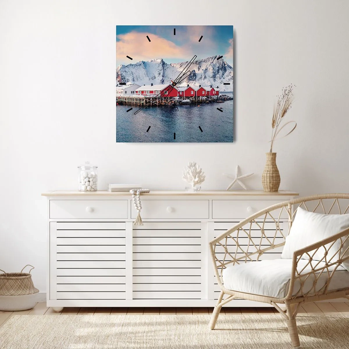 Vægur, Uret - Nordlig tilbagetrækning - 40x40 cm