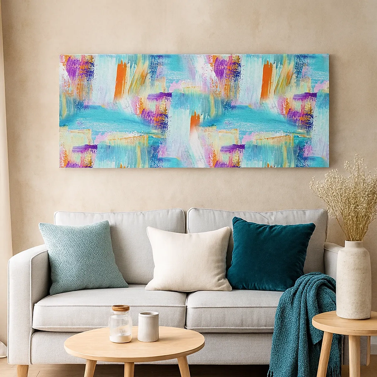 Lærredstryk - Billede på lærred - Munter mazel topper - 30x30 cm