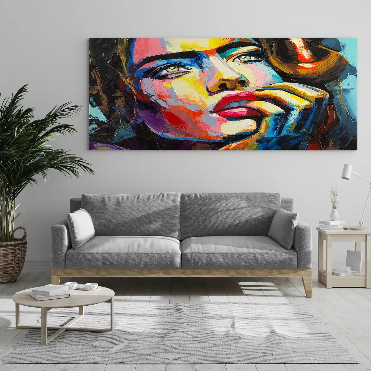 Billede på glas - Drømme som fugle svæver gennem himlen - 100x40 cm