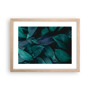 Plakat i ramme af lyst egetræ - Grønt i sig selv - 40x30 cm