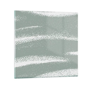 Billede på glas - Abstraktion i vinterstemning - 70x70 cm