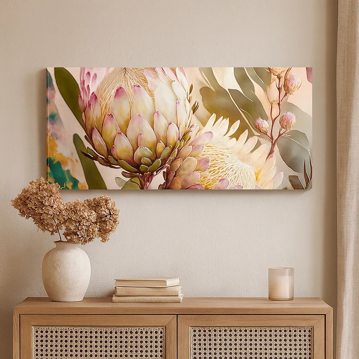 Lærredstryk - Billede på lærred - Ømt omfavnet - 30x30 cm