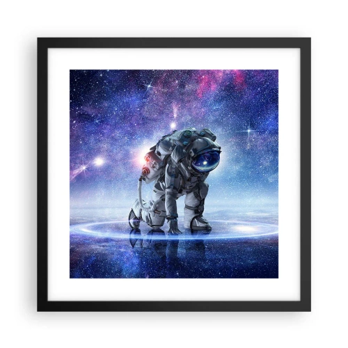 Plakat i sort ramme - Den stjerneklare himmel over mig - 40x40 cm