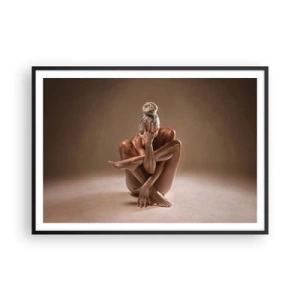 Plakat i sort ramme - Enhed mellem krop og ånd - 100x70 cm