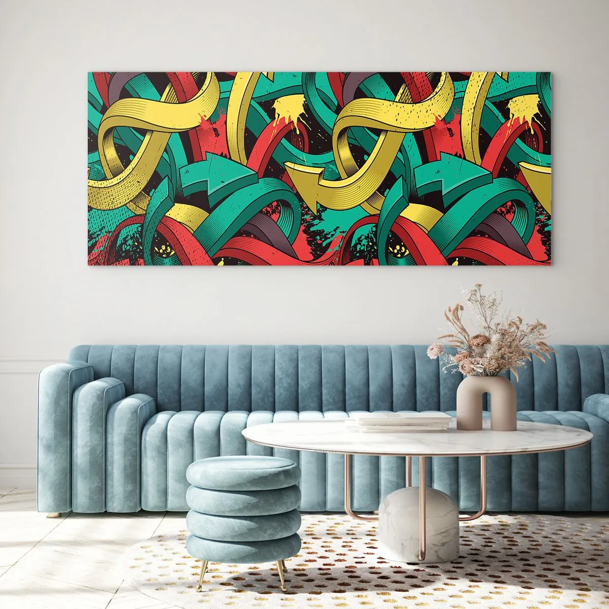 Billede på glas - Hvilken vej skal man gå? - 140x50 cm