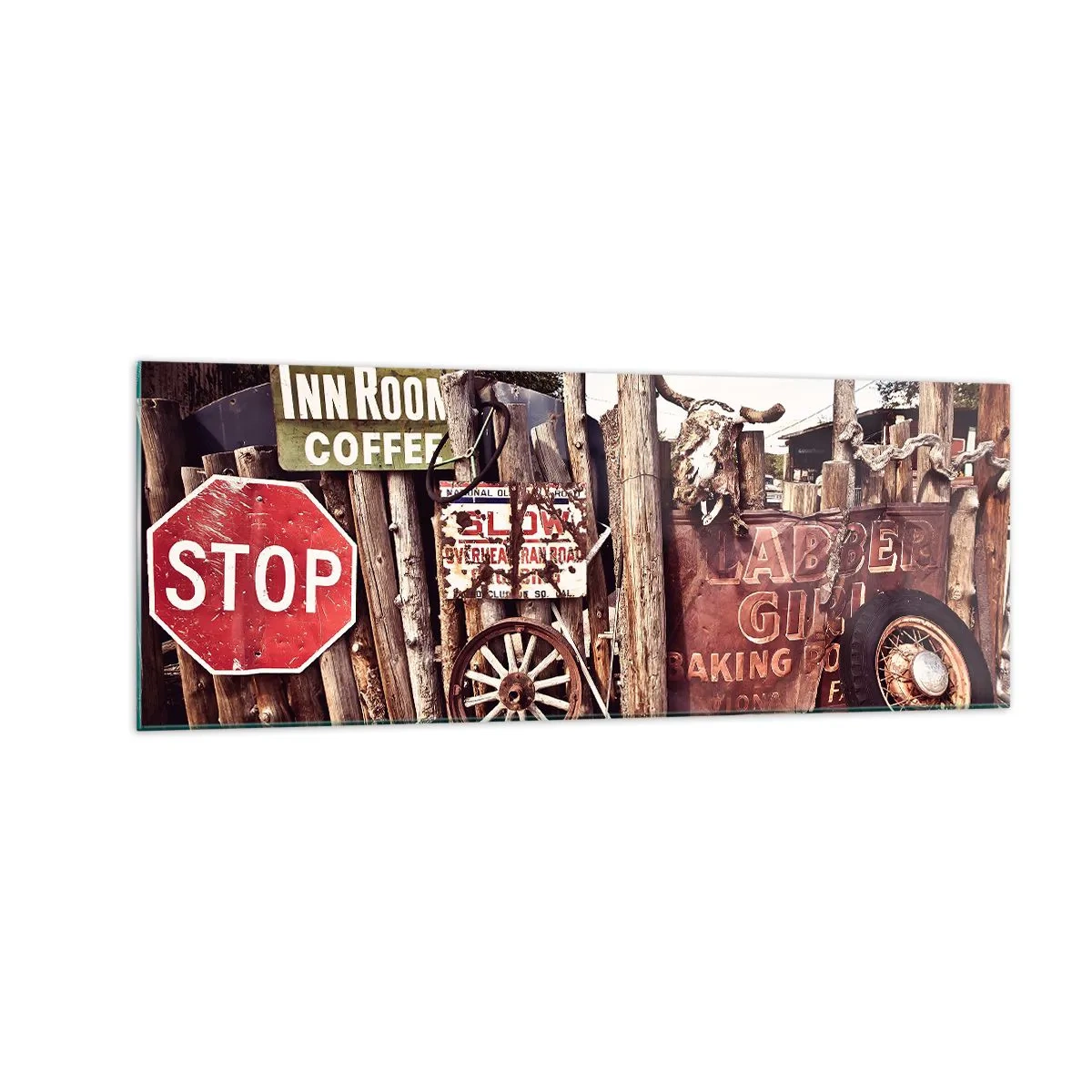 Billede på glas - Og tiden er stoppet - 140x50 cm