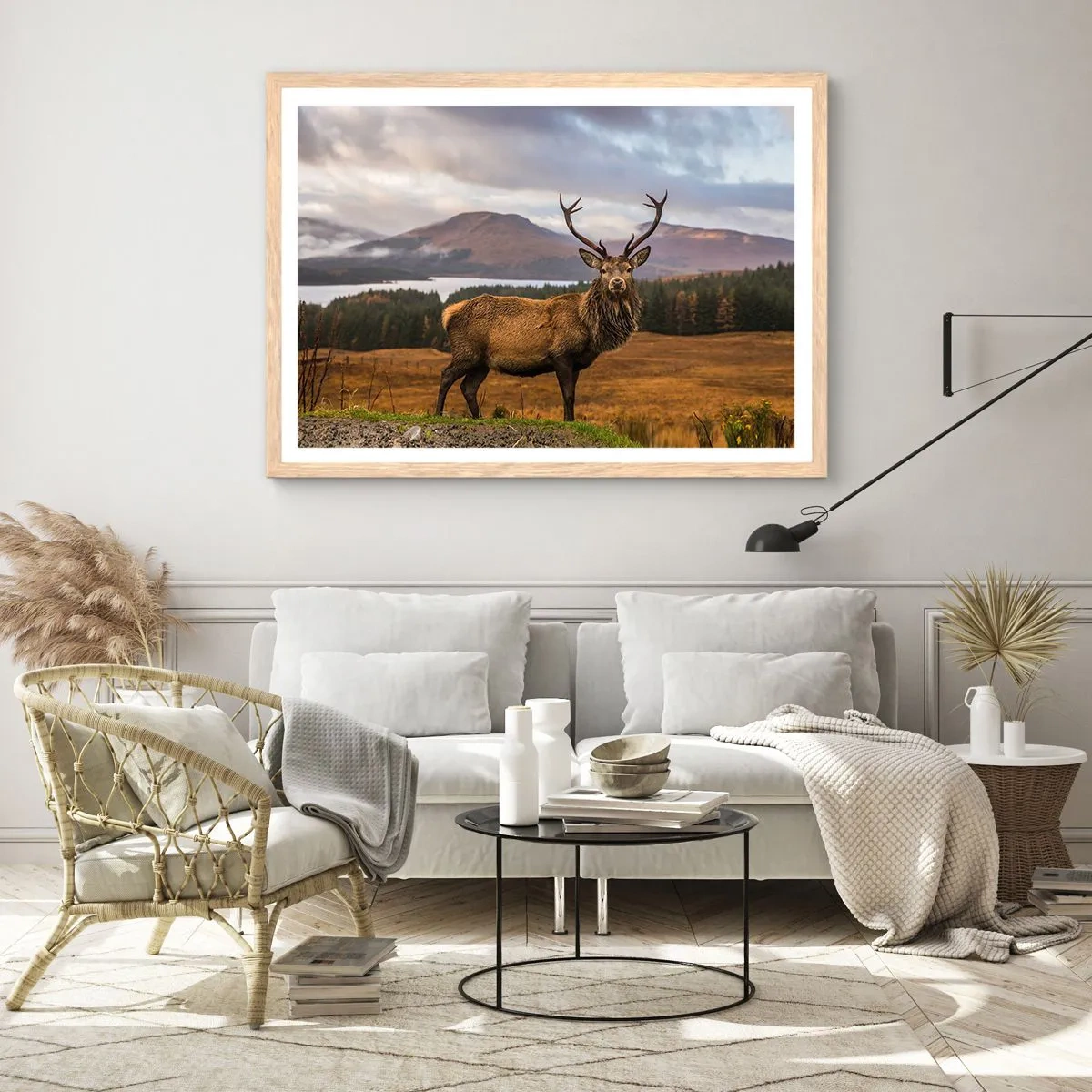 Plakat i ramme af lyst egetræ - Naturens majestæt - 40x30 cm